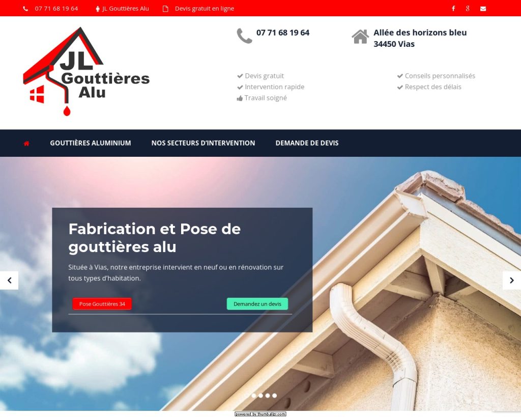 Poseur de gouttières à Vias (34)